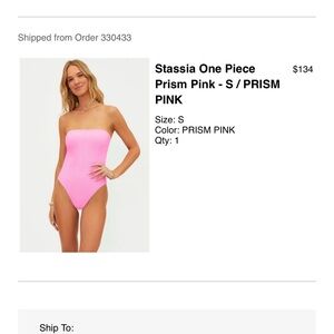 Beach Riot Stassia One Piece Swimsuit - Prism Pink